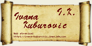 Ivana Kuburović vizit kartica